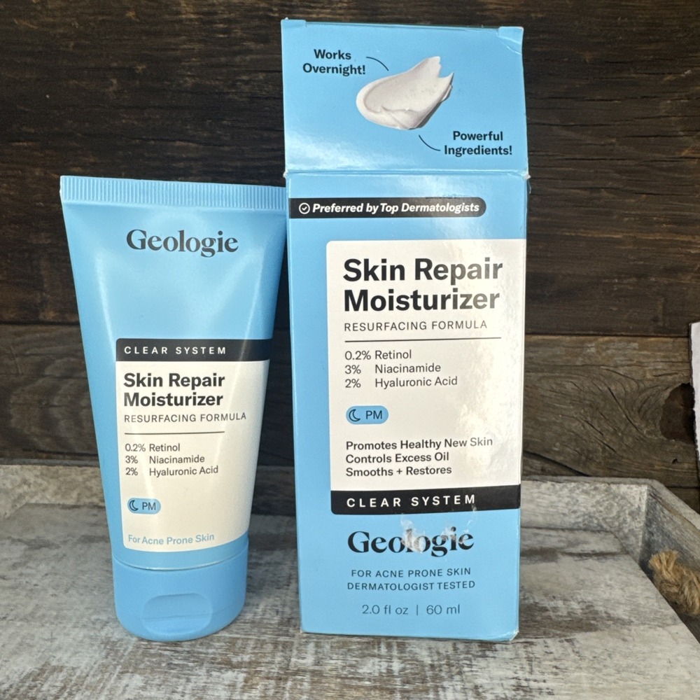 Geologie Clear System Skin Repair Moisturizer 0.2% Retinol 2oz Damaged Box | $35